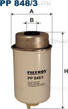 Топливный фильтр Filtron. Артикул PP 848/3
