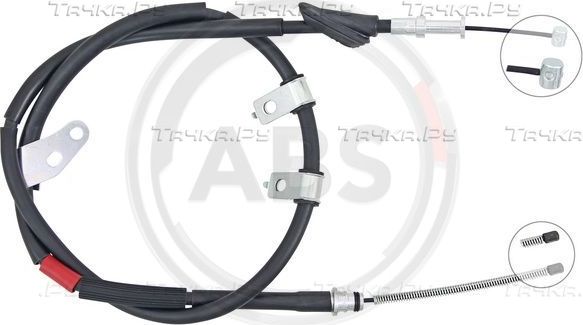 Трос ручника (тросик ручного тормоза) ABS. Артикул K15838