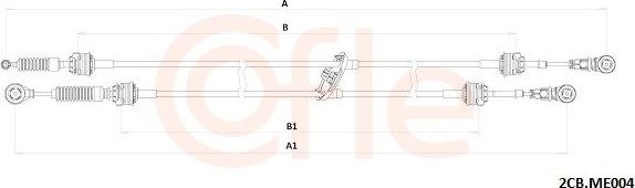 Трос переключения передач КПП Cofle. Артикул 92.2CB.ME004