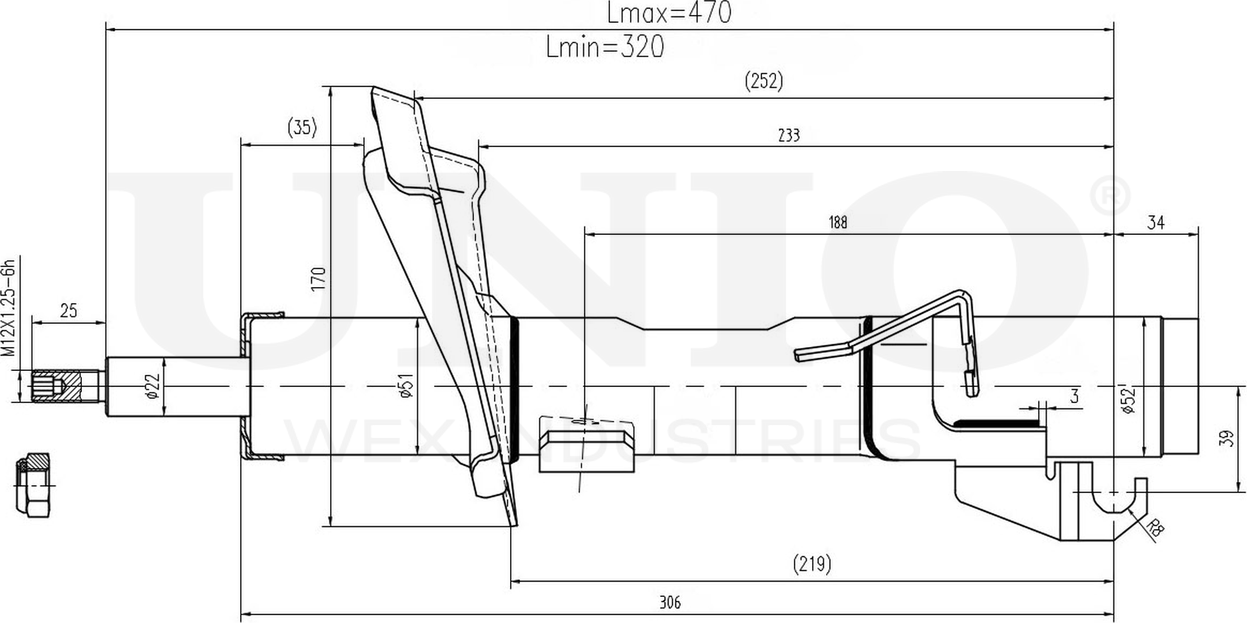 Амортизатор подвески (Unio). Артикул SAB-10064