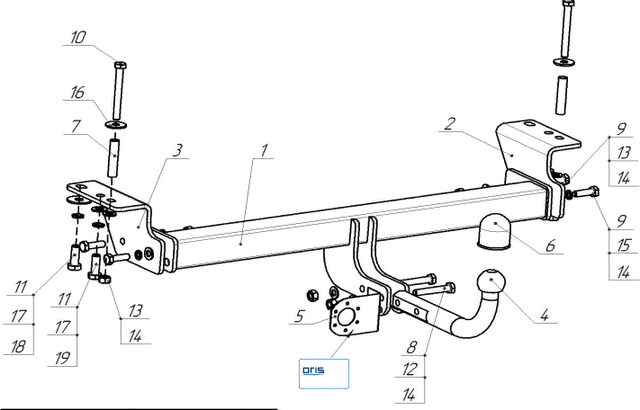 Фаркоп Oris (ранее Bosal) для Haval Jolion 2021-2026. Артикул 3311-A