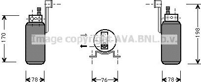 Осушитель кондиционера AVA для SEAT Alhambra I 1996-2002. Артикул FDD296