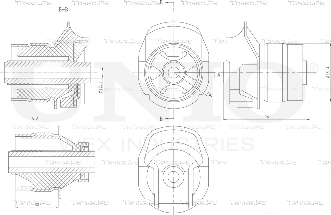 Сайлентблок балки (Unio). Артикул RMP-20453