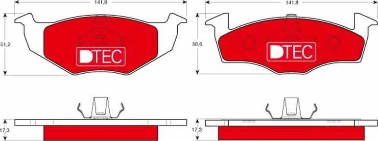 Тормозные колодки TRW DTEC COTEC. Артикул GDB1274DTE