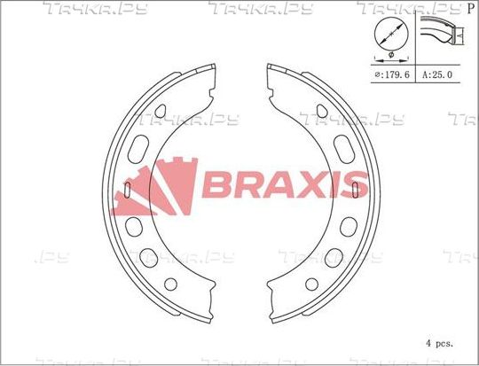 Тормозные колодки (стояночная тормозная система) Braxis задние для Porsche 911 VIII (992) 2018-2026. Артикул AC0205