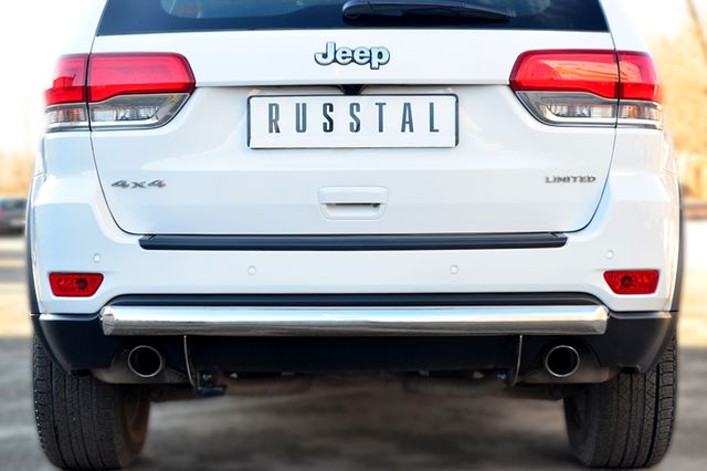 Защита RusStal заднего бампера d76 (дуга) для Jeep Grand Cherokee WK2 2013-2026. Артикул JGCZ-001535