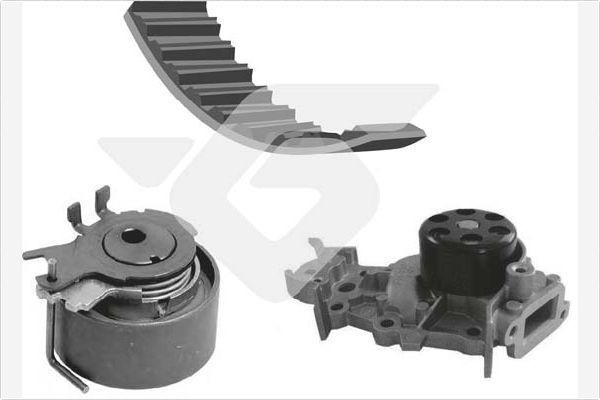 Помпа (водяной насос) с комплектом ремня ГРМ Hutchinson. Артикул KH 236WP65
