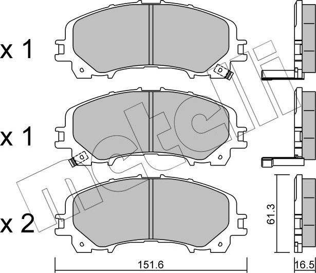 Тормозные колодки Metelli. Артикул 22-1082-0