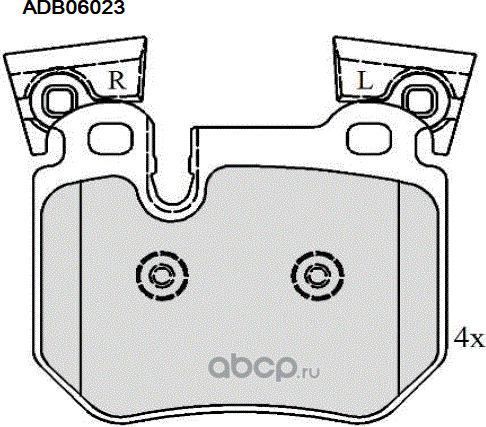 Колодки тормозные дисковые (Allied Nippon). Артикул ADB06023