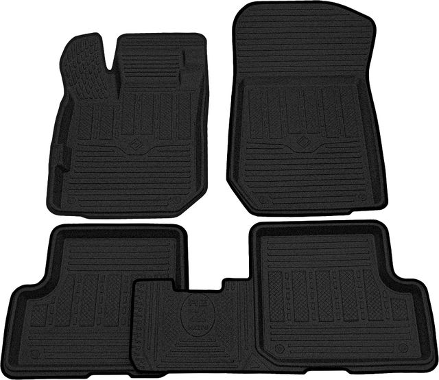 Коврики Rezkon 3D Evaplast для салона Renault Sandero II 2013-2026. Артикул 4529025300