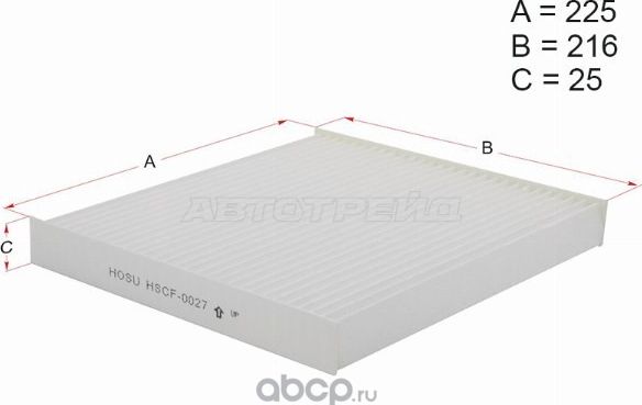 фильтр салона (Hosu). Артикул HSCF0027