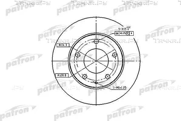 Тормозной диск Patron передний для Mazda Xedos 6 1992-1999. Артикул PBD2704