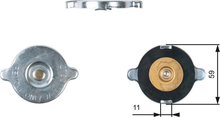 Крышка радиатора Gates. Артикул RC117