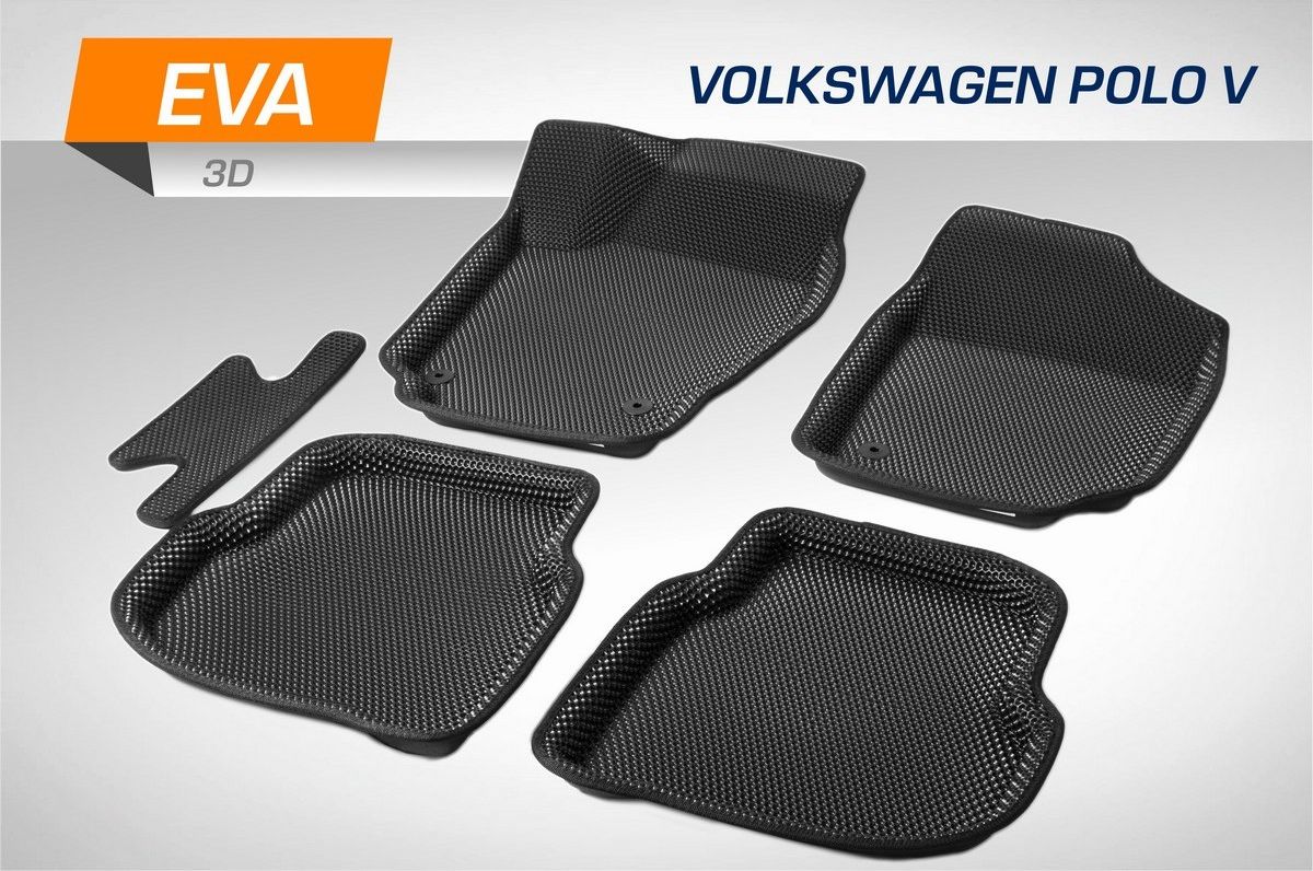 Коврики AutoFlex для салона 3D Volkswagen Polo V поколение седан 2010-2020. Артикул 2580101