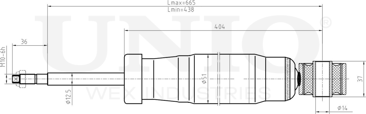 Амортизатор подвески (Unio). Артикул SAB-10728