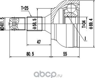 Комплект ШРУСа (Dynamatrix-Korea). Артикул DCV810028