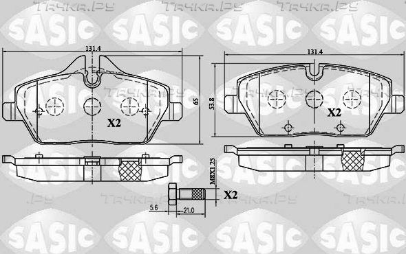 Тормозные колодки Sasic передние для MINI Roadster R59 2011-2015. Артикул 6216027