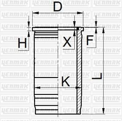 Гильза цилиндра Yenmak для Mercedes-Benz Axor 2002-2004. Артикул 51-05743-000
