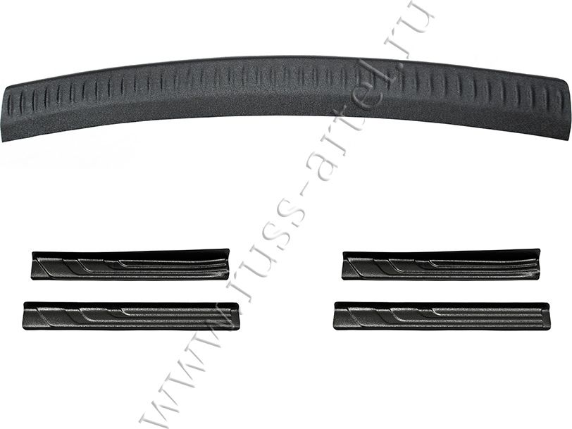 Защитный комплект Русская Артель (накладки на пороги и задний бампер) для ВАЗ Lada Largus I 2012-2019. Артикул ZKL-190602