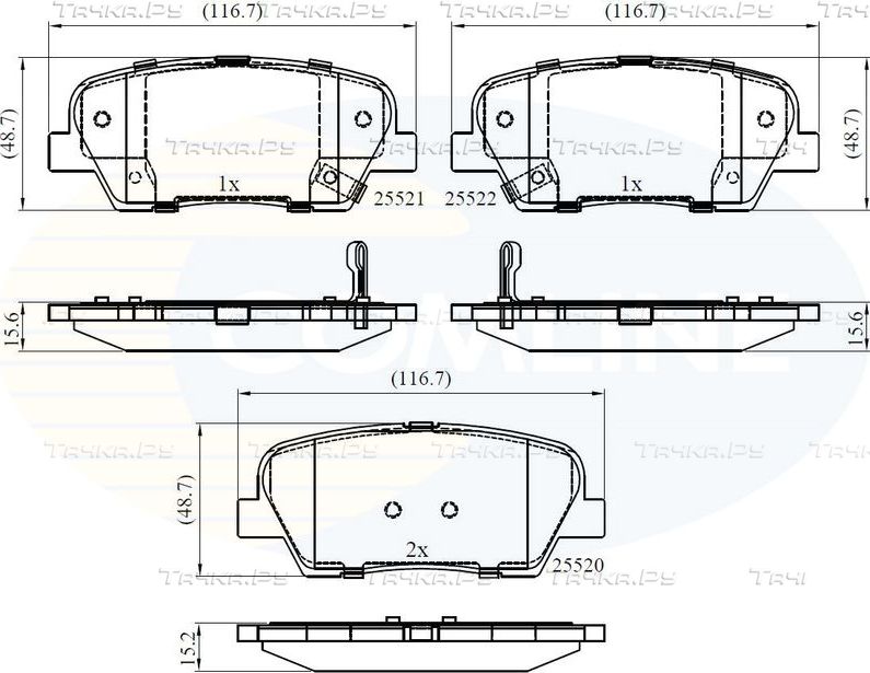 Тормозные колодки Comline Comline. Артикул CBP36009