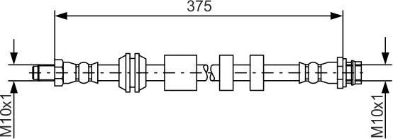 Тормозной шланг Bosch передний для Volvo V60 I 2010-2018. Артикул 1 987 481 563
