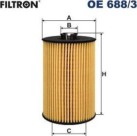 Масляный фильтр Filtron для Volkswagen Jetta VI 2010-2019. Артикул OE 688/3