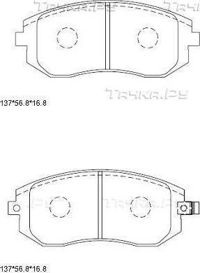 Тормозные колодки Asimco передние для Subaru Legacy IV 2003-2009. Артикул KD3704
