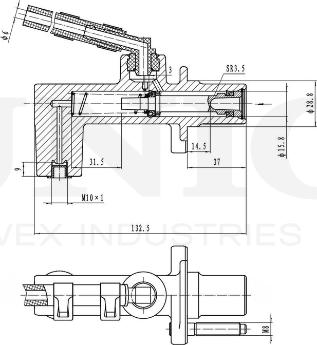 Цилиндр сцепления главный (Unio). Артикул BRC-10001