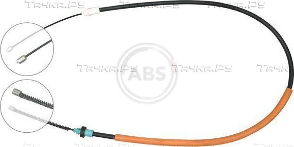 Трос ручника (тросик ручного тормоза) ABS. Артикул K16657