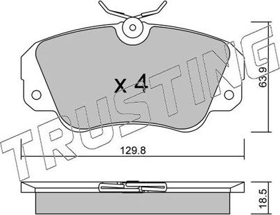 Тормозные колодки Trusting. Артикул 554.0