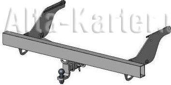 Фаркоп Baltex с открытой оцинкованной балкой и накладкой из нержавеющей стали для Lexus LX570 2007-2026. Быстросъемный крюк. Артикул 24.9030.31