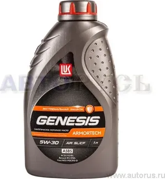 Масло моторное 5W30 ЛУКОЙЛ 1л синтетика GENESIS ARMORTECH A5/B5, CF (Lukoil) Lukoil. Артикул 1539458