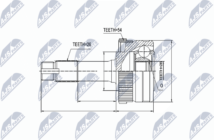 Шрус наружный (граната) NTY. Артикул NPZ-ME-011