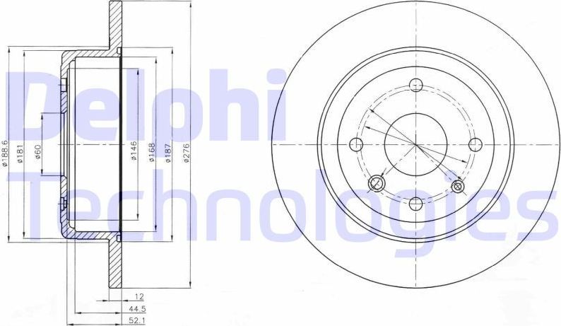 Тормозной диск Delphi. Артикул BG4244