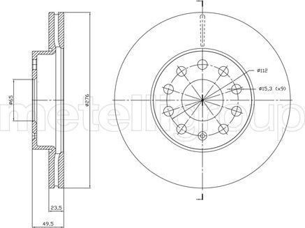 Тормозной диск Trusting передний для Audi A3 III (8V) 2013-2026. Артикул DF1767