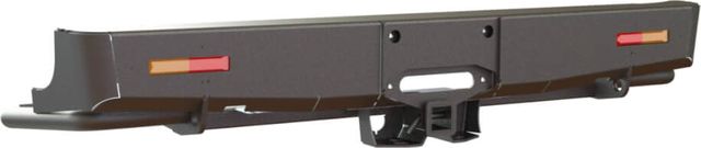 Бампер силовой STC задний для Toyota Hilux VIII 2015-2026 с квадратом под фаркоп, площадкой под лебедку и дублирующими фонарями. Артикул STC-TH15-BR-W-L1