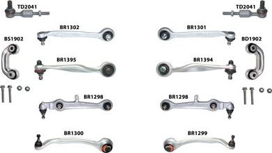 Комплект рычагов подвески Birth (алюминий). Артикул BRAUDI/2