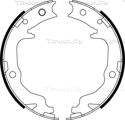 Тормозные колодки (стояночная тормозная система) TRW задние для Mitsubishi Lancer IX 2007-2013. Артикул GS8804