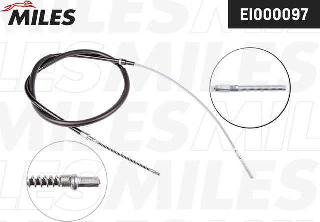 Трос ручника (тросик ручного тормоза) Miles задний правый/левый для SEAT Inca I 1995-2003. Артикул EI000097