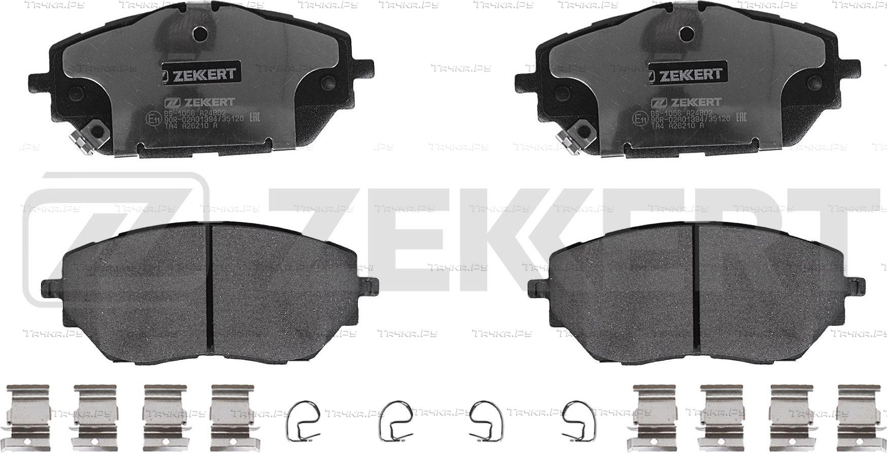 Тормозные колодки Zekkert передние для Toyota Corolla E210 2019-2026. Артикул BS-1056
