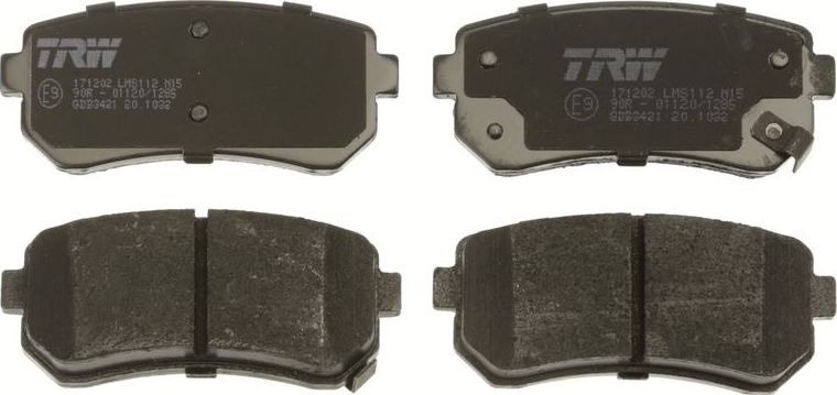 Тормозные колодки TRW COTEC задние для Kia Proceed I 2008-2013. Артикул GDB3421