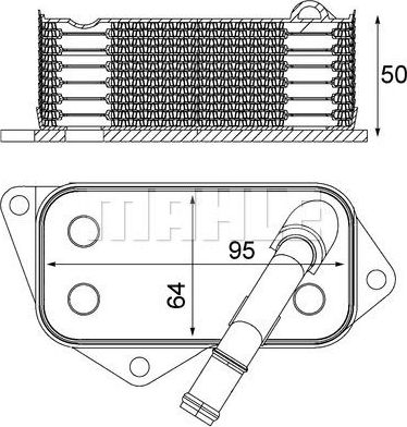 Радиатор масляный (маслоохладитель) для двигателя Mahle Behr для BMW X3 I (E83) 2003-2010. Артикул CLC 12 001S