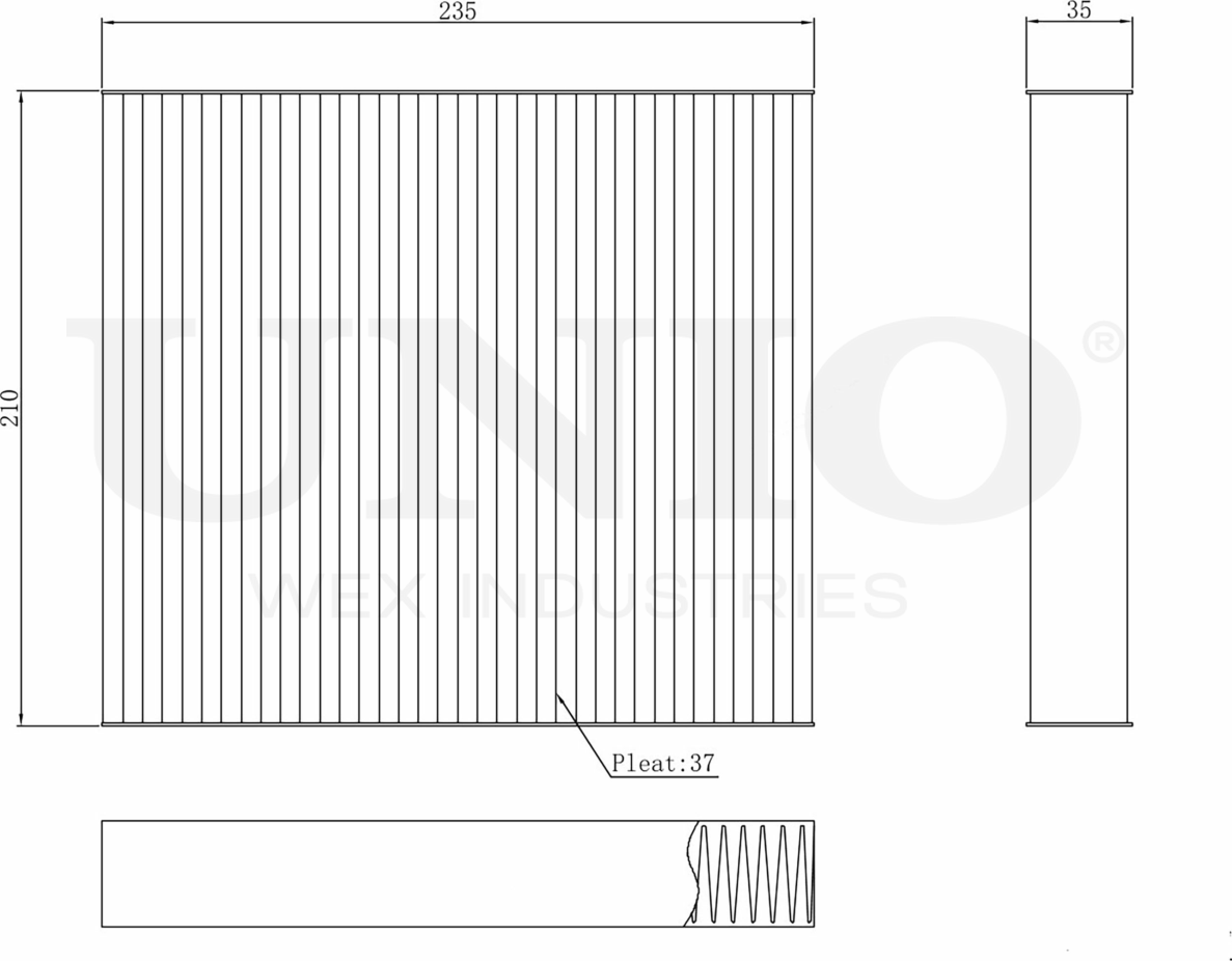 Фильтр салона (Unio). Артикул FLT-40019