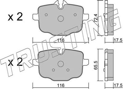 Тормозные колодки Trusting. Артикул 939.0