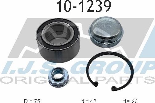 Ступичный подшипник (комплект) IJS Group. Артикул 10-1239