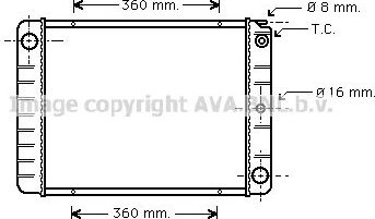 Радиатор охлаждения двигателя AVA для Volvo 940 1990-1998. Артикул VO2027