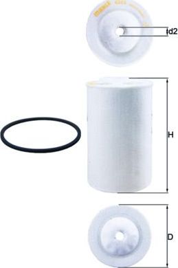 Топливный фильтр Mahle. Артикул KX 65D