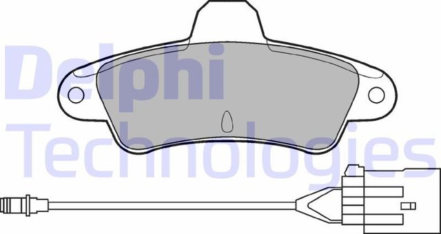Тормозные колодки Delphi (Low-Metallic) задние для Ford Mondeo II 1996-2000. Артикул LP853