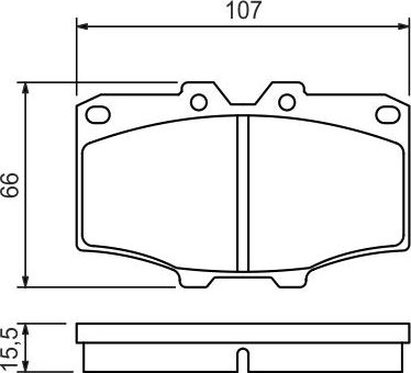 Тормозные колодки Bosch (Low-Metallic). Артикул 0 986 468 520