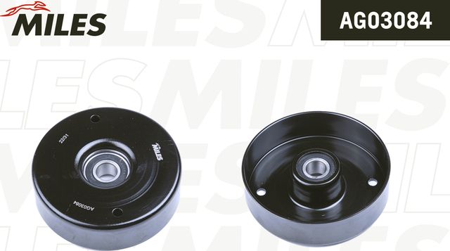 Натяжной ролик (натяжитель) приводного поликлинового ремня Miles. Артикул AG03084